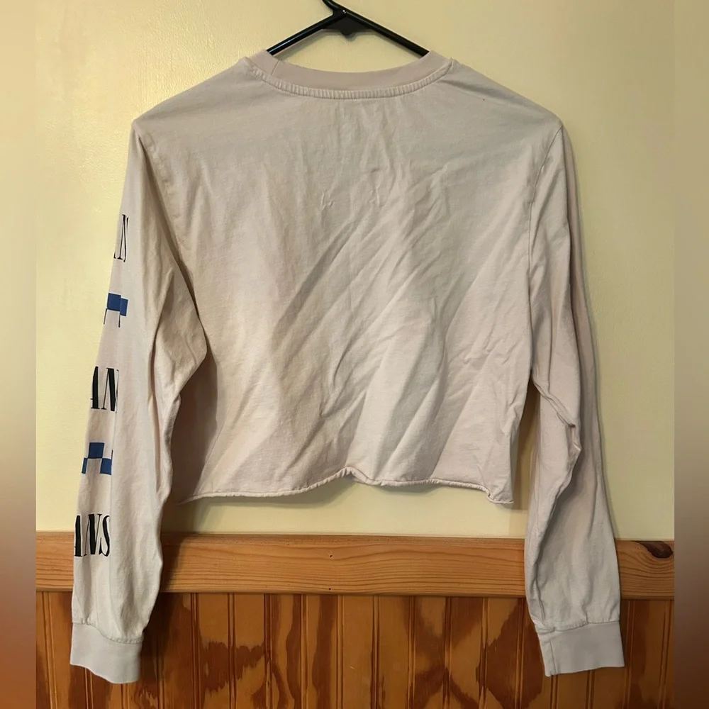 Vans Beige Cropped Long Sleeve Tee with Floral Graphic - Picture 4 of 4